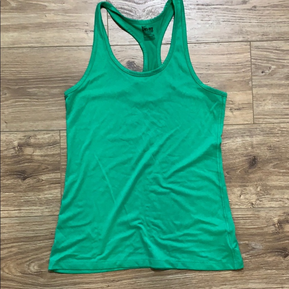 Green Nike tank top